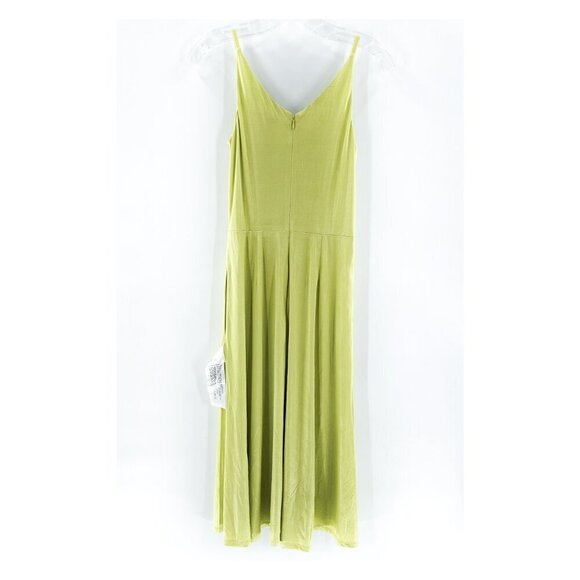DRESS THE POPULATION NWT $180 Serafina Fit & Flare Midi Dress Lemongrass - Picture 7 of 9